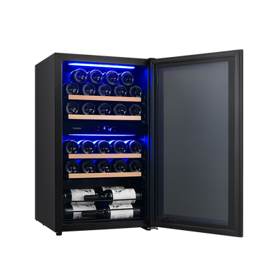Cava de vinos para 32 botellas con motor compresor Doble Temperatura