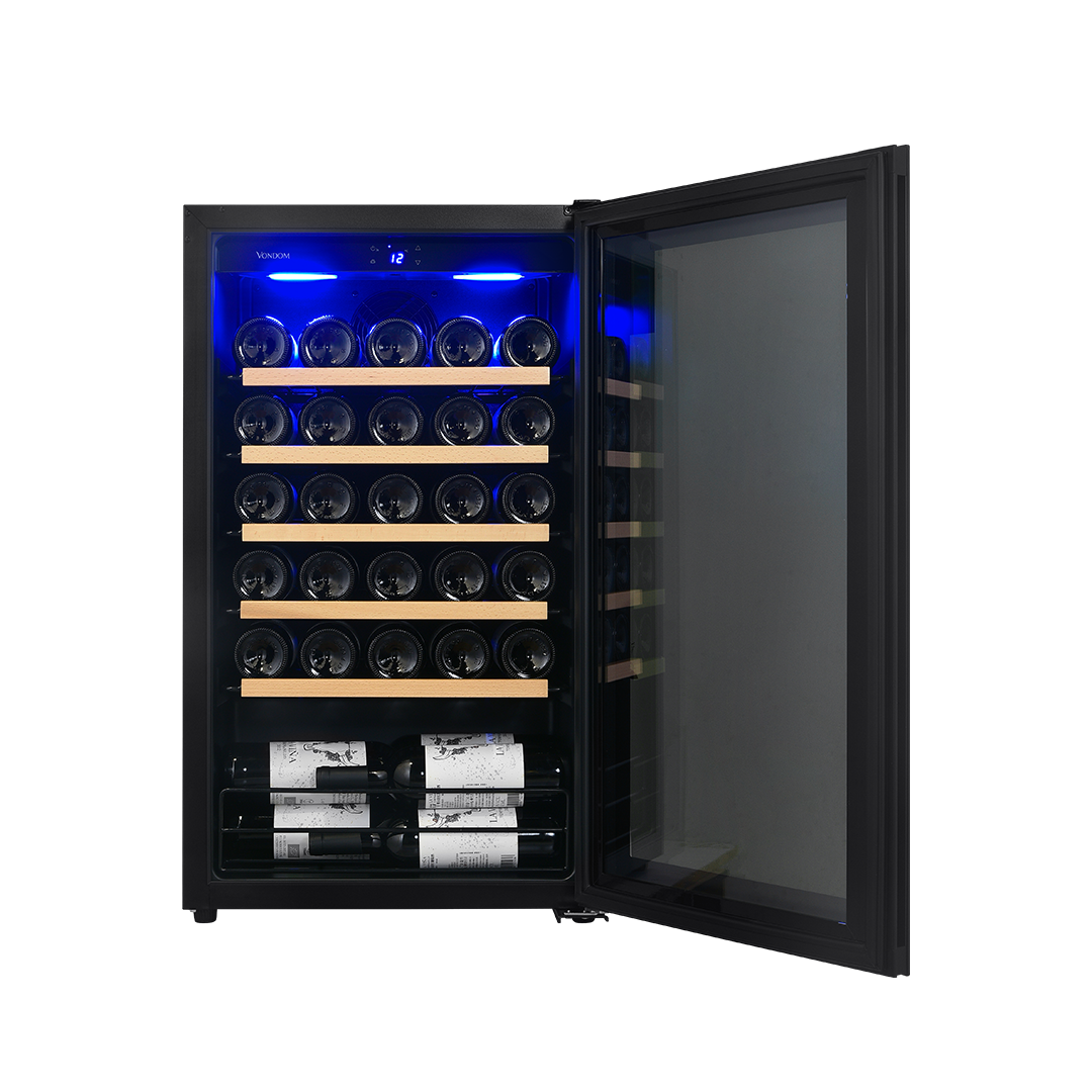 Cava de vinos para 33 botellas con motor compresor Simple Temperatura