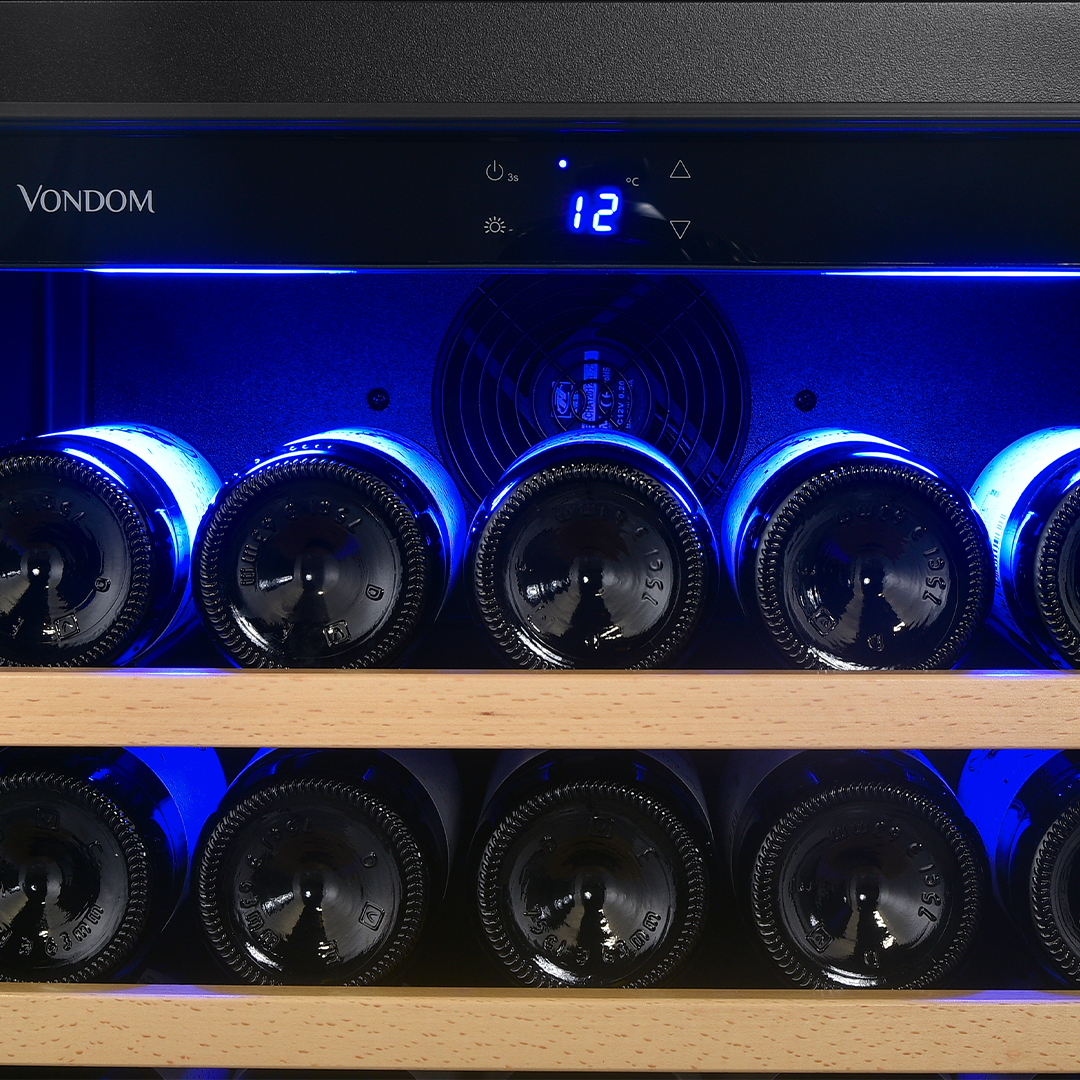 Cava de vinos para 33 botellas con motor compresor Simple Temperatura