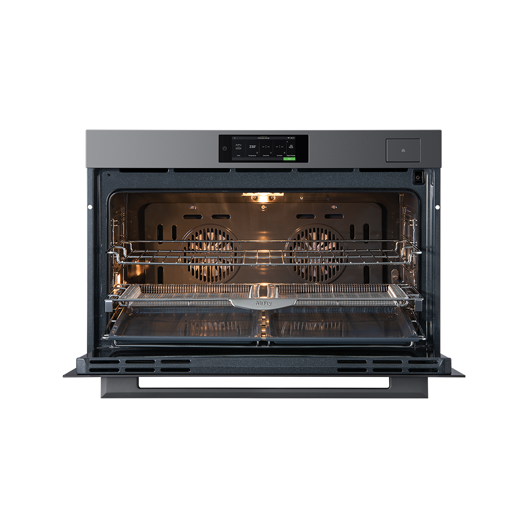 Horno Eléctrico Empotrable Con Cocción Vapor Profesional y Air Fry - 90 cm Ultra Capacidad 133L