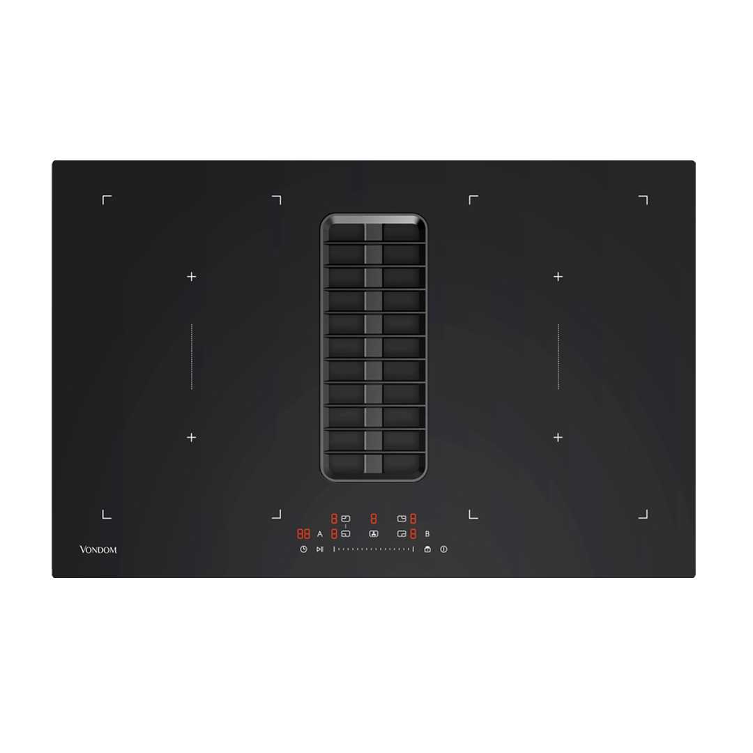 Anafe a Inducción Empotrable con Extractor Integrado 80 cm