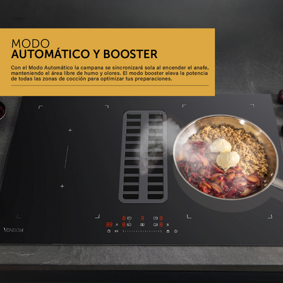 Anafe a Inducción Empotrable con Extractor Integrado 80 cm