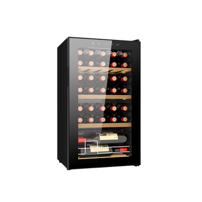 Cava de vinos para 34 botellas con Motor Compresor - Estantes de Madera