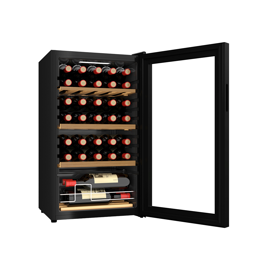 Cava de vinos para 34 botellas con Motor Compresor - Estantes de Madera