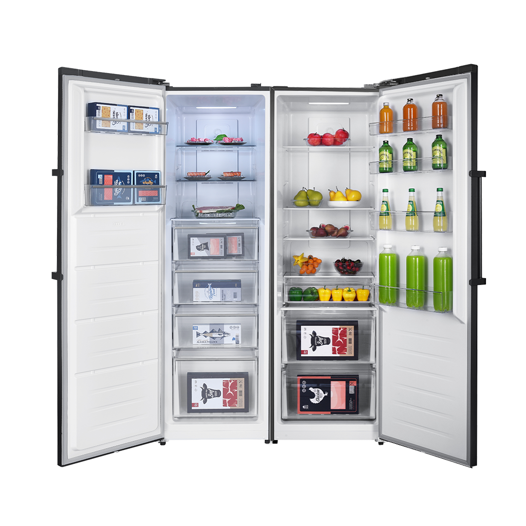 Heladera + Freezer Inverter No Frost - Acero Inoxidable Negro 695 L