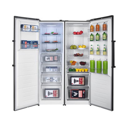 Heladera + Freezer Inverter No Frost - Acero Inoxidable Negro 695 L