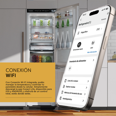 Heladera Combi Panelable WIFI Inverter No Frost 250 L