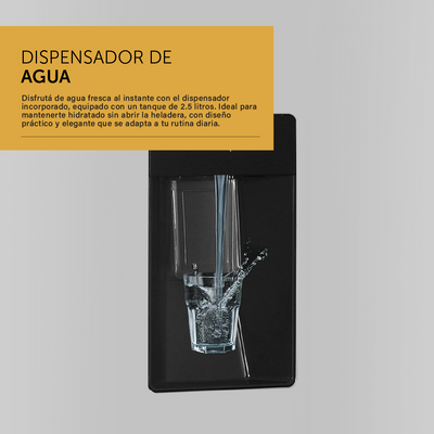 Heladera con Dispensador de Agua Acero Inoxidable 173 L