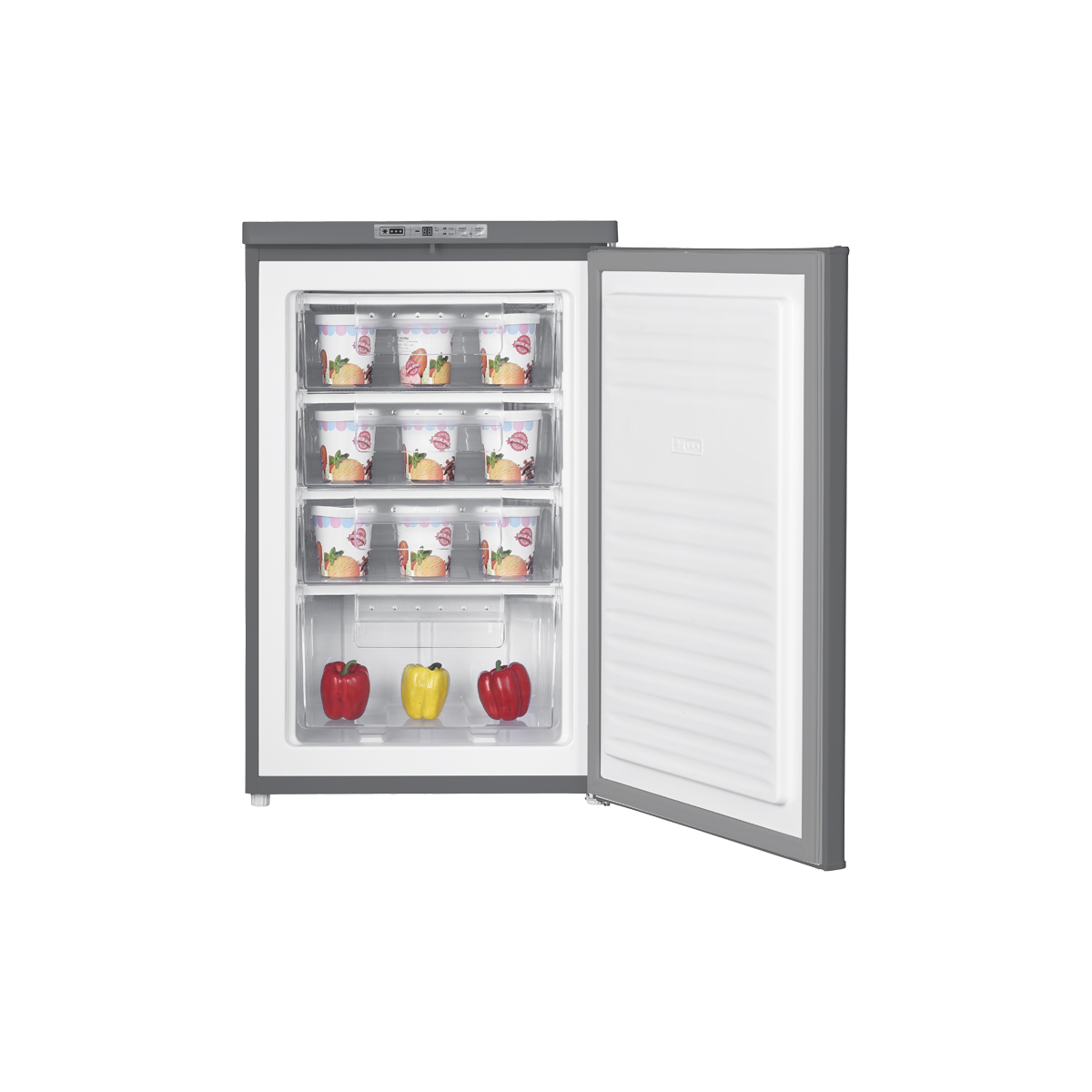 Freezer Vertical Bajo Mesada Display Digital - Acero Inoxidable 85 L