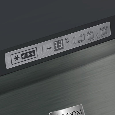 Freezer Vertical Bajo Mesada Display Digital - Acero Inoxidable 85 L