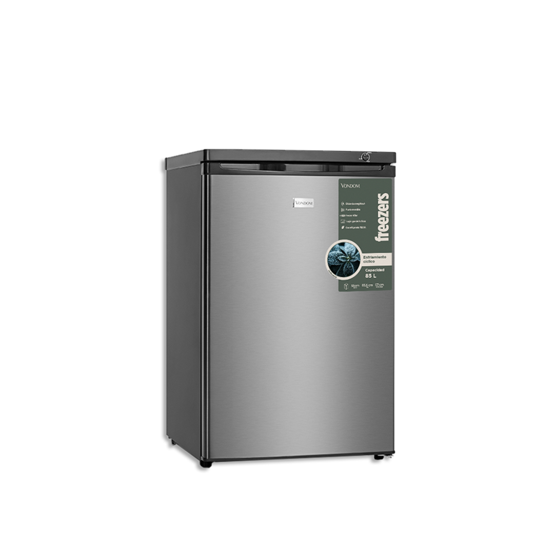 Freezer Vertical Bajo Mesada - Acero Inoxidable 85 L