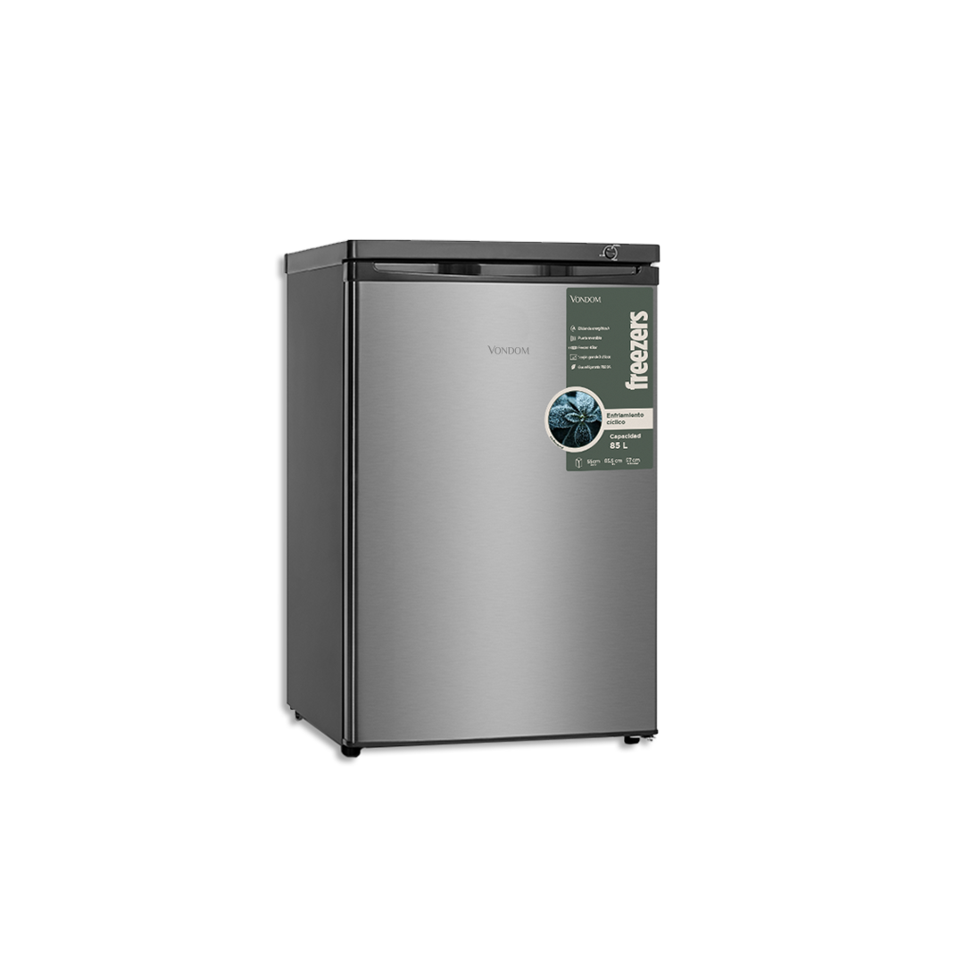 Freezer Vertical Bajo Mesada - Acero Inoxidable 85 L