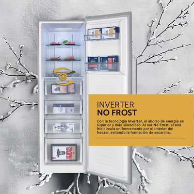 Heladera + Freezer Inverter No Frost - Acero Inoxidable Negro 695 L