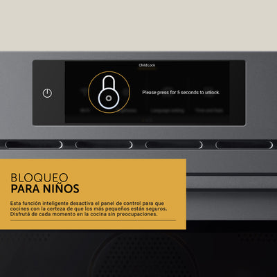 Horno Microondas Eléctrico Empotrable Con Pantalla TFT & WIFI - 60 cm Capacidad 38 L