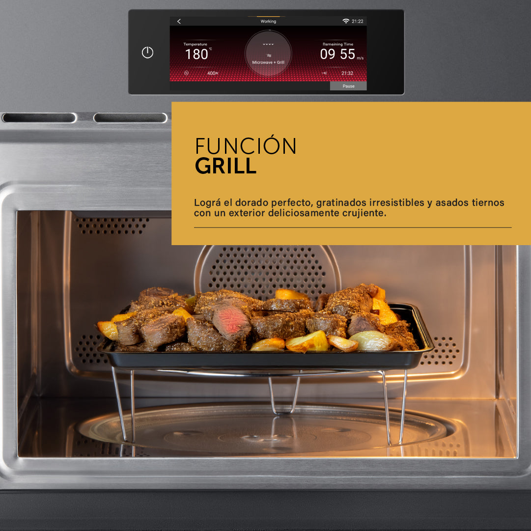 Horno Microondas Eléctrico Empotrable Con Pantalla TFT & WIFI - 60 cm Capacidad 38 L