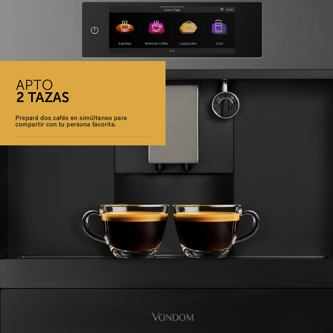 Cafetera Eléctrica Empotrable Con Pantalla TFT & WIFI - 60 cm