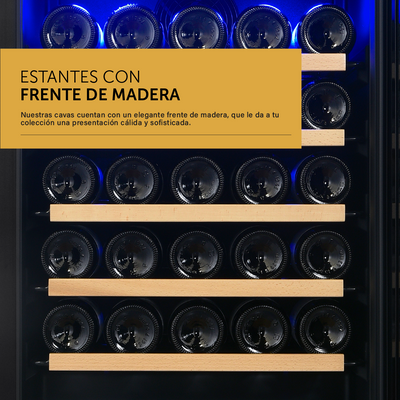Cava de vinos para 32 botellas con motor compresor Doble Temperatura