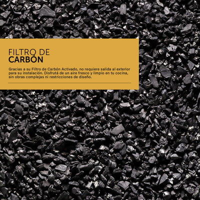 Campana de Pared Acero Inoxidable Negro 60 cm