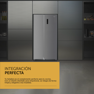 Heladera Side By Side Inverter con Freezer No Frost - Acero Inoxidable Negro 631 L