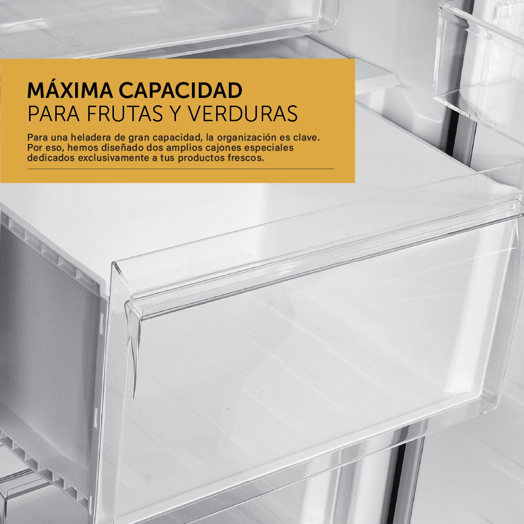 Heladera + Freezer Inverter No Frost - Acero Inoxidable Negro 695 L