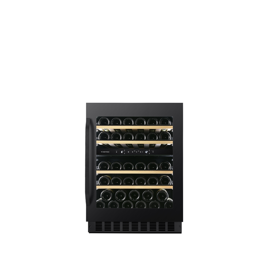 Cava de vinos PANELABLE - Built In - Doble Temperatura para 39 botellas