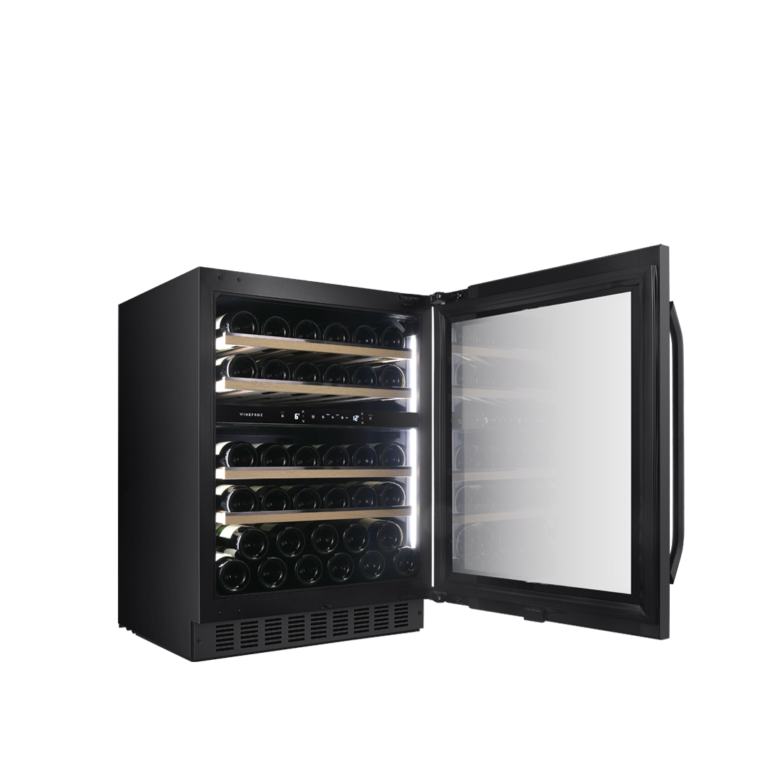 Cava de vinos PANELABLE - Built In - Doble Temperatura para 39 botellas