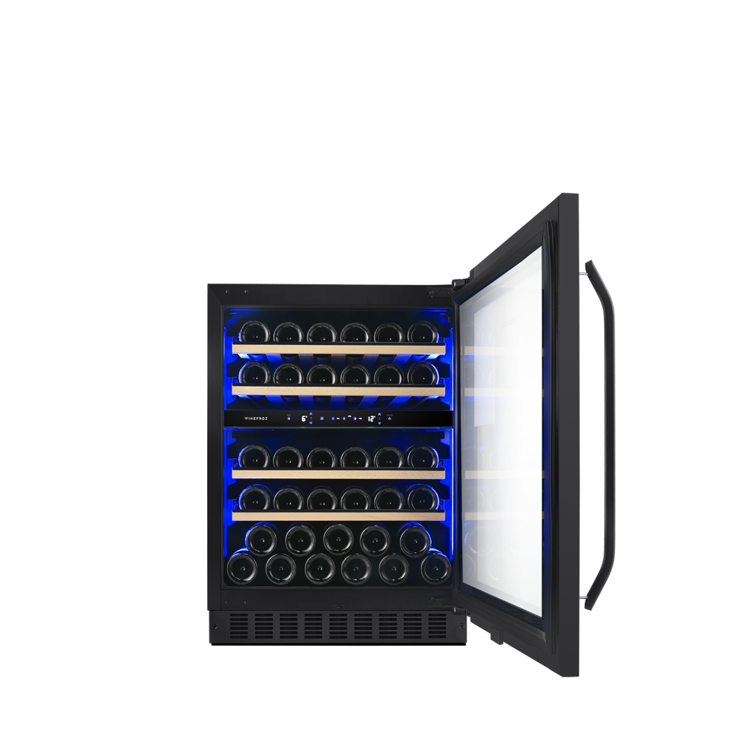 Cava de vinos PANELABLE - Built In - Doble Temperatura para 39 botellas