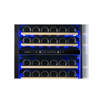 Cava de vinos PANELABLE - Built In - Doble Temperatura para 39 botellas