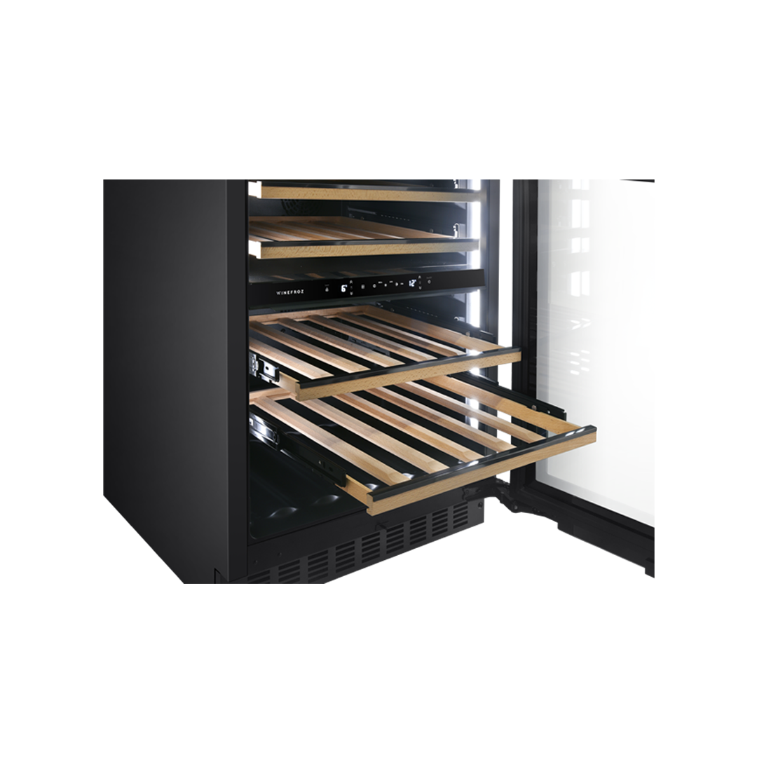 Cava de vinos PANELABLE - Built In - Doble Temperatura para 39 botellas