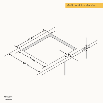 Anafe a Inducción Eléctrico Empotrable 60 cm