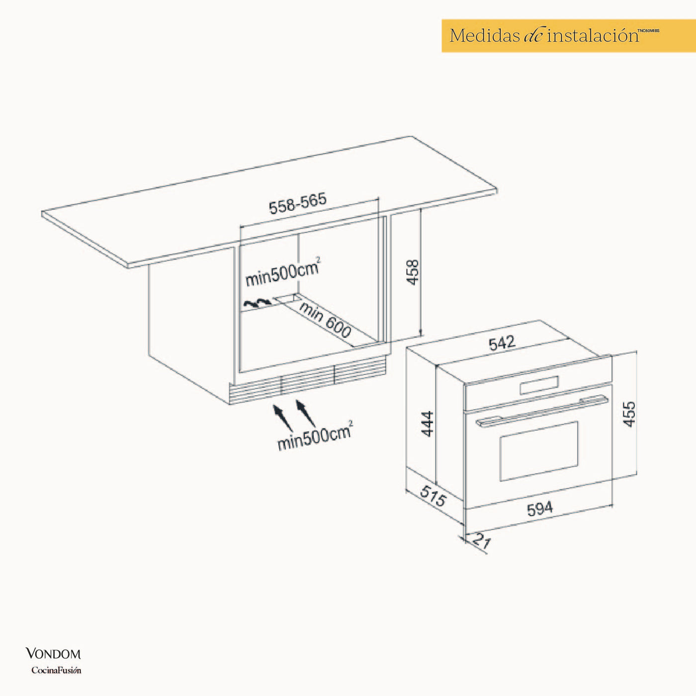 Horno Microondas Eléctrico Empotrable - 60 cm Capacidad 38L