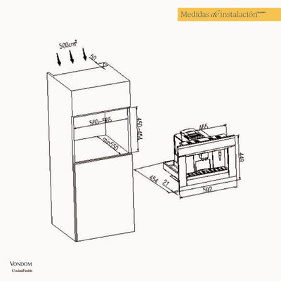 Cafetera Eléctrica Empotrable 60 cm