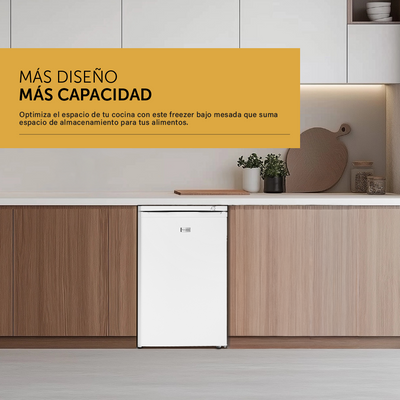 Freezer Vertical Bajo Mesada Blanco 85 L