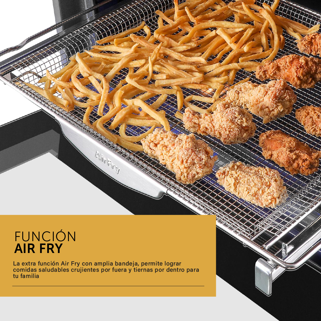 Horno eléctrico empotrable Pirolítico con Air Fry 60 cm Ultra Capacidad 81L
