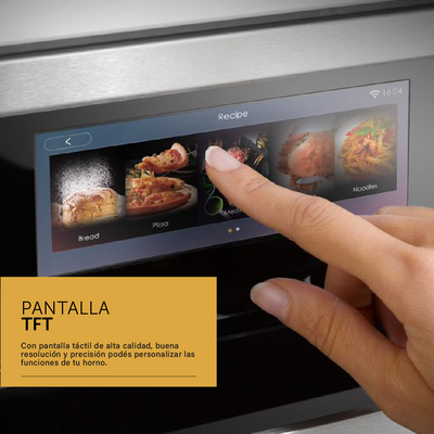Horno Eléctrico Empotrable Con Cocción Vapor Profesional y Air Fry - 90 cm Ultra Capacidad 133L