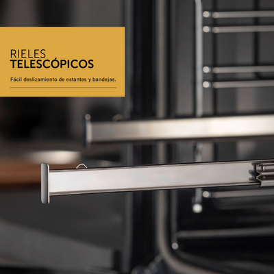Horno eléctrico empotrable Pirolítico con Air Fry 60 cm Ultra Capacidad 81L