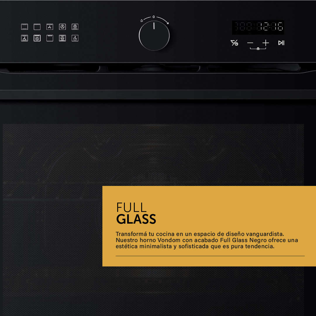 COMBO COCCIÓN - Horno digital empotrable 60 cm + Anafe Vitrocerámica 60 cm