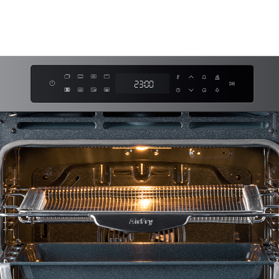 Horno eléctrico empotrable Pirolítico con Air Fry 60 cm Ultra Capacidad 81L