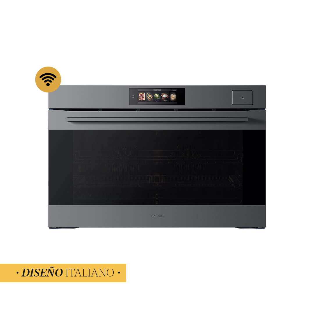 Horno Eléctrico Empotrable Con Cocción Vapor Profesional y Air Fry - 90 cm Ultra Capacidad 133L