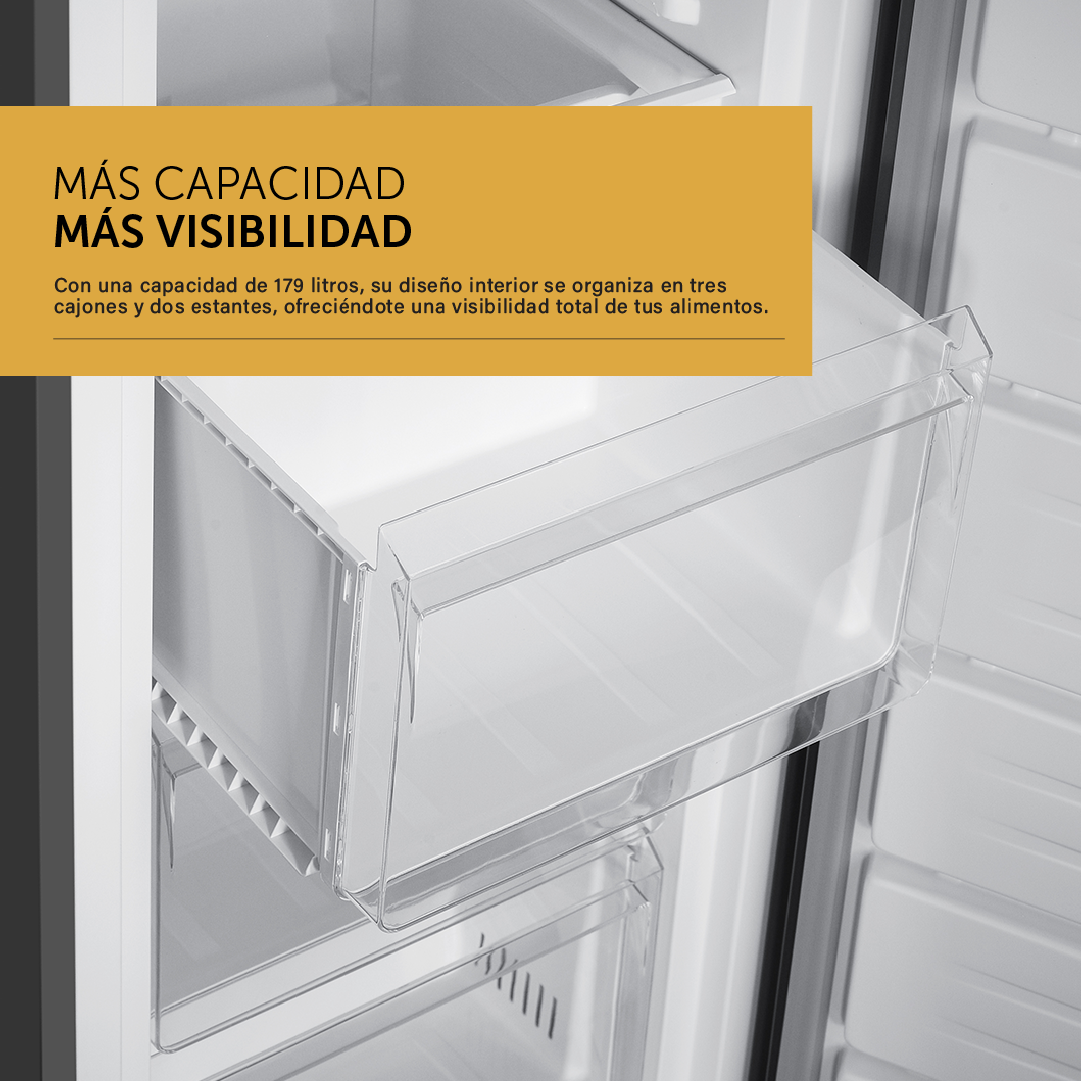 Freezer Vertical No Frost Digital Acero Inoxidable 179 L