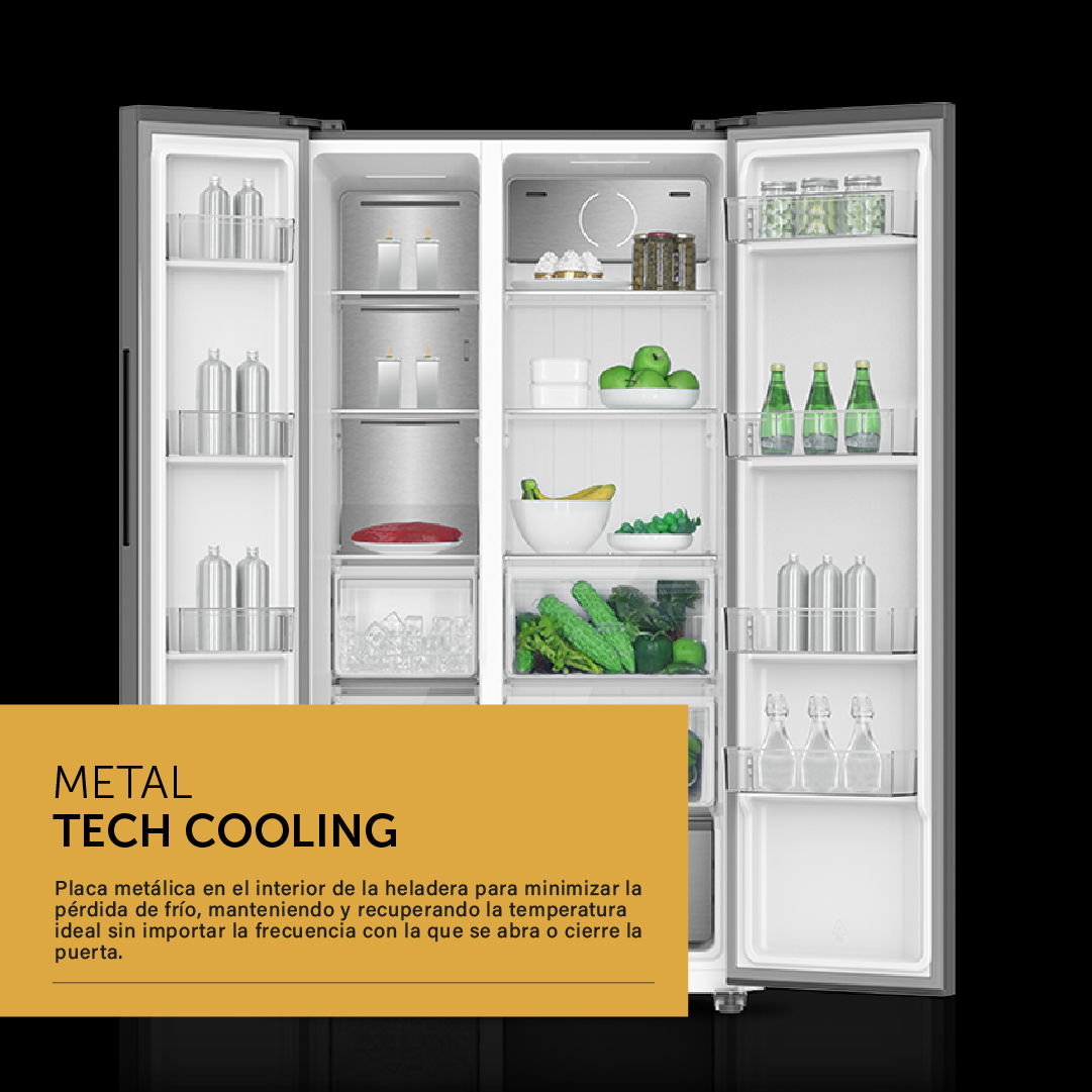 Heladera Side By Side Inverter con Freezer No Frost - Acero Inoxidable 631 L