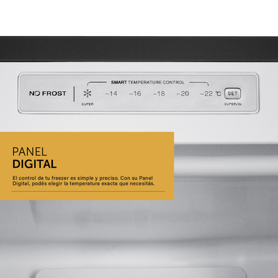 Freezer Vertical No Frost Digital Acero Inoxidable 179 L