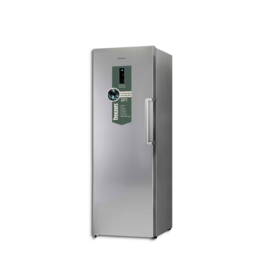 Freezer Vertical NO FROST Acero Inoxidable 267 L - Combinable con HEL185