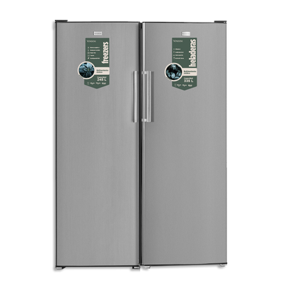 Heladera + Freezer - Acero Inoxidable 580 L