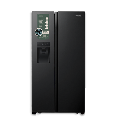 Heladera Side By Side INVERTER con Freezer NO FROST - Acero Inoxidable Negro 605 L